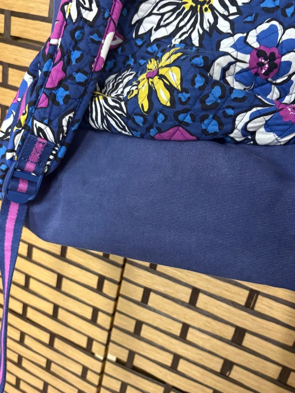 Vera Bradley Purple And Navy Backpack
